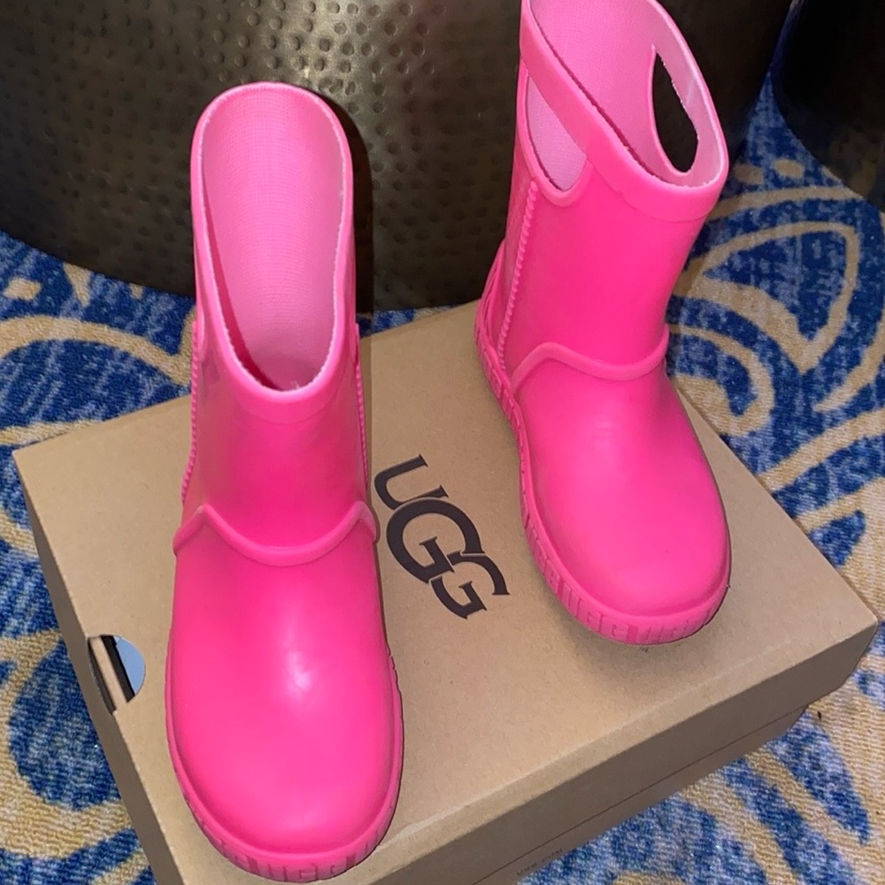 Ugg Hot Pink Toddler Girl Rain Boots